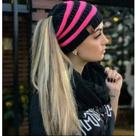 Touca Inverno Gorro de Lã Feminina Com Furo Para Rabo De Cavalo