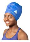 Touca natação afro adultos g azul