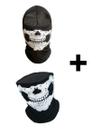 Touca ninja caveira Balaclava + bandana caveira proteção pescoço Motociclista