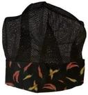 Touca Tule com Aba Lisa em Tecido Pimenta - Lamare - Ref. 36T