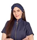 Touca Turbante Feminina Eva Azul Marinho