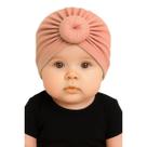 Touca Turbante Infantil com Nó Central De Meninas Moda -