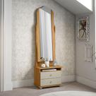 Toucador com 2 Gavetas Espelho Delta Cinamomo Off White