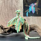 Toy Aesinos, pavão impresso em 3D, arco-íris articulado de 23,4 cm