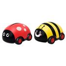 Toy Car Cartoon Insect Inertia Pull-back, 2 peças para crianças