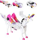 Toy Car Robot Unicorn Transforming para crianças pequenas, azul