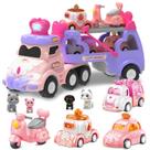 Toy Car seveclotree Princess Carrier Truck com som e luz