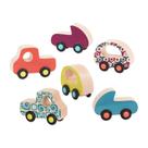 Toy Cars B. toys 6 Little Wooden Free Wheee-Lees para crianças a partir de 1 ano