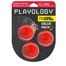 Toy Chew Ball Playology Squeaky para cães pequenos de até 25 libras, pacote com 3 Toy Chew Ball Playology Squeaky para cães pequenos de até 25 libras, pacote com 3