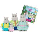 Toy Figure Li'l Woodzeez Riverdipper Hippo Family, conjunto de 4