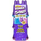 Toy Kinetic Sand Shimmering Sand, pacote com 3 moldes Sandcastle