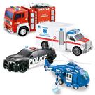 Toy Playsets JOYIN Emergency Vehicle Friction com luz e som Toy Playsets JOYIN Emergency Vehicle Friction com luz e som