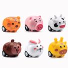 Toy Pull Back Car Tiger, 5 peças, fofa, animal inertia para crianças