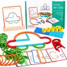 Toy Puzgic Stem Stick Rings para crianças em idade pré-escolar e educacionais Toy Puzgic Stem Stick Rings para crianças em idade pré-escolar e educacionais
