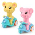 Toy Sliding Press Cartoon Pull Back Animal para bebês, 2 unidades Toy Sliding Press Cartoon Pull Back Animal para bebês, 2 unidades