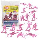 Toy Soldiers TimMee Plastic Army Men Pink 48 peças fabricado nos EUA Toy Soldiers TimMee Plastic Army Men Pink 48 peças fabricado nos EUA