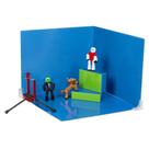 Toy StikBot Zanimation Studio com animal de estimação, cavalo, suporte para telefone e pano de fundo