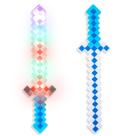 Toy Sword Fun Central LED 24 Light Up Pixel, 8 bits, azul, pacote com 2 unidades