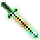 Toy Sword Fun Central LED Light Up Pixel de 8 bits para crianças, verde