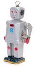 Toy Tobar Sparkling Mike Robot colecionável Tin Wind Up Toy Tobar Sparkling Mike Robot colecionável Tin Wind Up