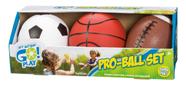 Toy Toysmith Get Outside GO! Conjunto Pro-Ball, pacote com 3 Toy Toysmith Get Outside GO! Conjunto Pro-Ball, pacote com 3
