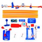 Toy Track Set Ejection Racing Pass Game Kids com objetos de bricolage