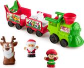 Toy Train Fisher-Price Little People com Papai Noel e Renas Toy Train Fisher-Price Little People com Papai Noel e Renas