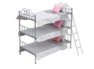 Toy Triple Doll Beliche Bed Badger Basket Scrollwork de 18 polegadas Toy Triple Doll Beliche Bed Badger Basket Scrollwork de 18 polegadas