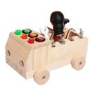 Toy Wooden LED Switch Busy Board para crianças Montessori