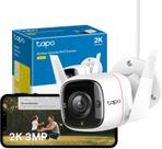 TPLink Tapo C310 Câmera de Segurança Externa WiFi ou RJ45 Resolução 3MP 2K Ultra HD IP66 à prova dágua visão noturna, detecção de movimento