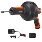 Trado de drenagem elétrico VEVOR 12V sem fio 7,6 m para tubos de 19-51mm Trado de drenagem elétrico VEVOR 12V sem fio 7,6 m para tubos de 19-51mm