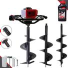 Trado Motorizado Anmax GD520B À Gasolina 2T 52cc 2,2HP 7.000rpm Perfurador de Solo Profissional Com Brocas 80x20cm 80x25cm 80x30cm + ÓLEO TOYAMA 2T
