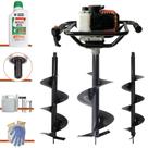 Trado Motorizado Vant VPS52 À Gasolina 2T 52cc 2HP 6.500rpm Perfurador de Solo Profissional Com Brocas 80x20cm 80x25cm 80x30cm + ÓLEO STIHL 2T