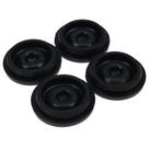 Trailer Axle Wheel Rubber Grease Plugs Hub Dust Cap, pacote com 4