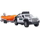 Trailer de caminhonete de brinquedo Towing Speed Boat Diecast 1/36