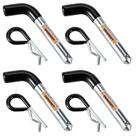 Trailer Hitch Pin TOPSHINE 5/8" com vinil revestido de borracha, pacote com 4