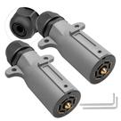 Trailer Plug Oyviny RV, 7 pinos, selo impermeável, 2 unidades, IP68