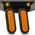 Trailer Tail Light Nilight, oval de 6 polegadas, 24 LED, âmbar, 2 unidades