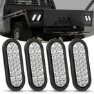 Trailer Tail Light Nilight, oval de 6 polegadas, 24 LED, branco, 4 unidades, 12 V Trailer Tail Light Nilight, oval de 6 polegadas, 24 LED, branco, 4 unidades, 12 V