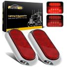 Trailer Truck Stop Turn Tail Lights Partsam 6 Oval Chrome