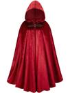 Traje: capa medieval, veludo, capa renascentista com capuz