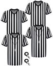Traje de árbitro Sintege, 4 conjuntos de camisa de árbitro de futebol com apito