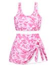 Traje de banho Ghteas Teen Girls Tankini com saia tamanho 16 floral