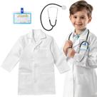 Traje de casaco de laboratório Rio Rand Doctor para crianças de 3 a 12 anos Traje de casaco de laboratório Rio Rand Doctor para crianças de 3 a 12 anos