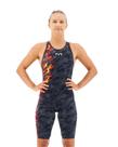 Traje de Competição TYR Venzo Camo Costas Fechadas Surface Lift com Endo Max Compression para Natação de Elite