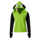 Traje de cosplay com capuz Saniplaycos Zim Invader Gir Green
