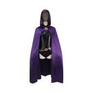 Traje de Cosplay da Ravena - Teen Titans - Fantasia Deluxe para Halloween