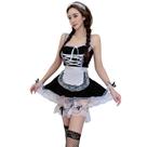 Traje de cosplay SINROYEE, roupa de empregada sexy japonesa, preta