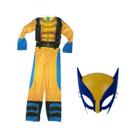 Traje de Cosplay Wolverine para Crianças - Fantasia X-Men de Luxo para Halloween, Natal e Ano Novo