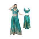 Traje de Dança do Ventre Feminino - Estilo Aladdin e Jasmine